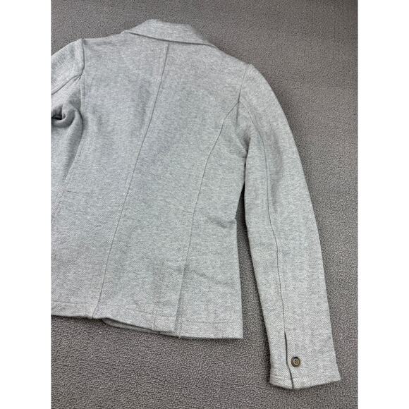 Ecru Women Small Gray Knit Blazer Light Weight Minimalist - Picture 12 of 14